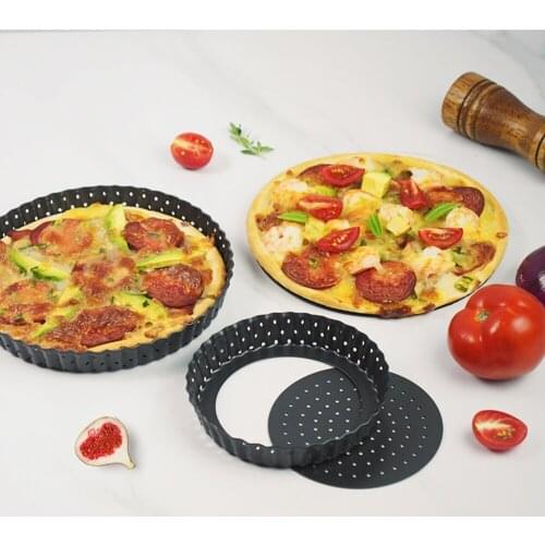 Removable Bottom 5'' 8'' 9'' Pizza Pan Thickened Carbon Steel Molds For Cake Non-stick Baking Mold Household And Kitchen Goods