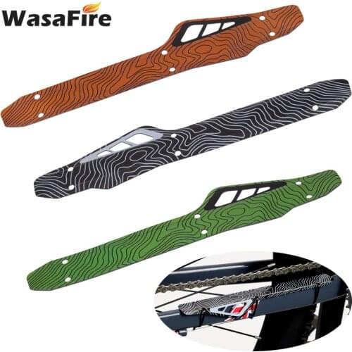 1pcs Plastic Bike Chain Protection Guard Cover MTB Road Bicycle Frame Chain Chainstay Protector Guard Pad with 3 Mount Strap