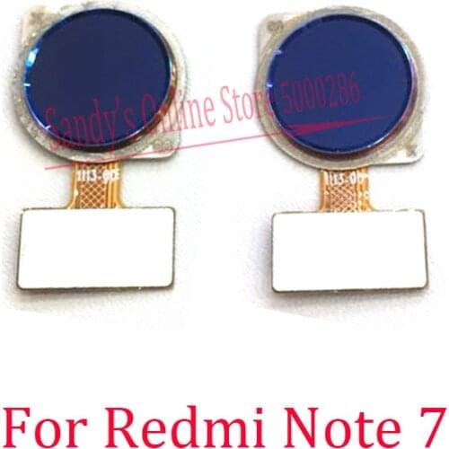 1 PCS For Xiaomi Mi Redmi Note 7 Note7 Back Home Button Fingerprint Sensor Touch ID Flex Cable Ribbon Replacement Parts