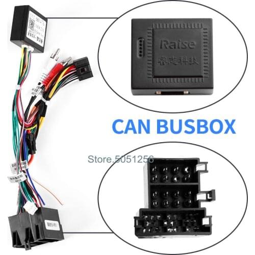 16pin Car Radio Stereo Head Unit Wire Harness Adapter with Canbus Box for Volkswagen Android Cable Power Connector