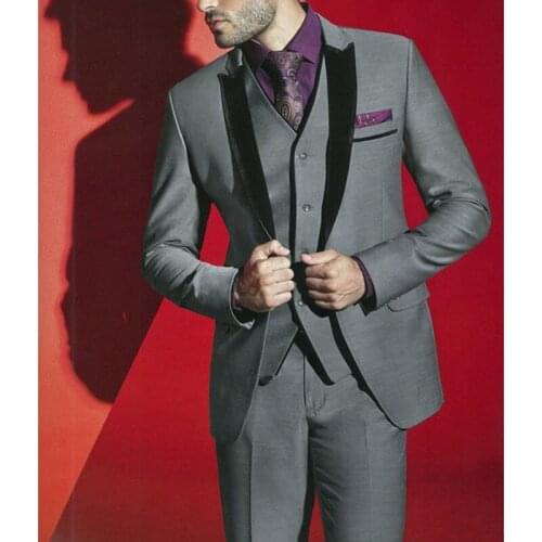 Hot Sale One Button Dark Grey Groom Tuxedos Peak Lapel Groomsmen Mens Wedding Prom Suits (Jacket+Pants+Vest+Tie) NO:137