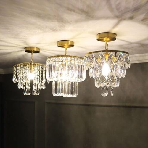 Cloakroom Crystal Chandelier Corridor Aisle Light Ceiling Light Entrance Light American Chandelier Entry Hall Ceiling Light