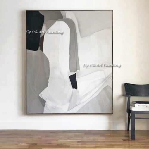 Handmade Oil painting Abstract Figure Splice Geometric Canvas Painting Modern Wall Art Pictures Home Decoration Drawing