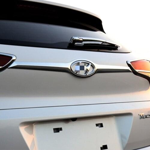 Car body cover ABS chrome rear licence plate door bottom tailgate frame plate trim lamp for Hyundai Tucson 2015 2016 2017 2018