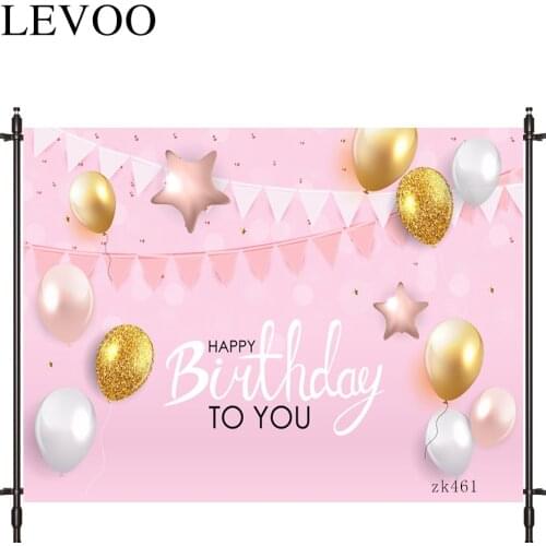 LEVOO photographic background balloon birthday Pink Colorful flag princess photo studio photocall shoot prop decor fabric