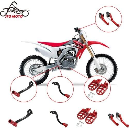 Motorcycle CNC Footpegs Foot Brake Gear Shift Pedal Lever Kit For Honda CRF250R CRF450R CRF250X CRF250RX CRF450RX CRF 250R 450R