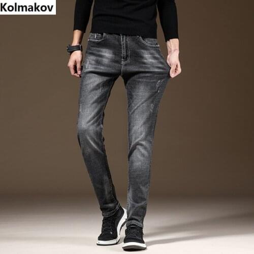 2019 Autumn New men brand Jeans black Classic Fashion Denim Skinny Jeans mens casual High Quality Slim Fit Trousers