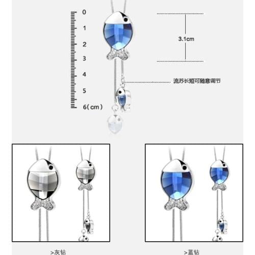 New sector Original fish Crystals from Swarovskis Opal Choker clothes Necklaces Jewelry For Women Christmas Party