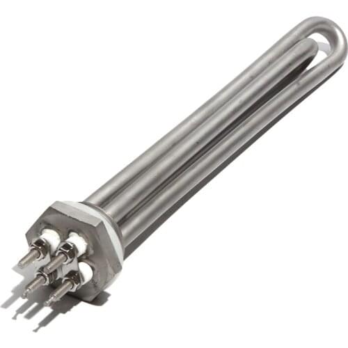 1 Inch BSP/DN25 Double U Boiler Steam Water Heater 110V/240V/380V 304SUS Electric Heating Element 1.5KW/2.5KW/3.6KW/4.5KW