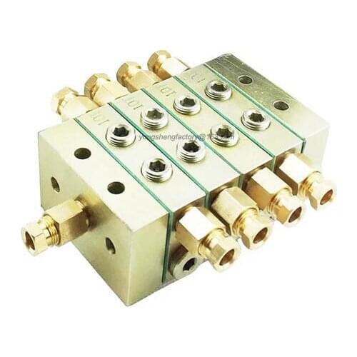 Progressive feeder block lubrication grease distributor resistance separator valve 0.16cc/cyc 2-12 outlet JPQ-1000-8