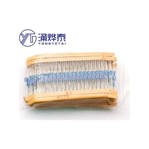 1/4W metal film resistor package 41 kinds of commonly used 1% tape color ring electronic components each 20 total 820pcs