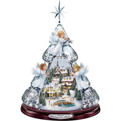 Christmas Tree Rotating Sculpture Train Decorations Paste Window Paste Stickers Christmas Decorations Home Decoration Picture
