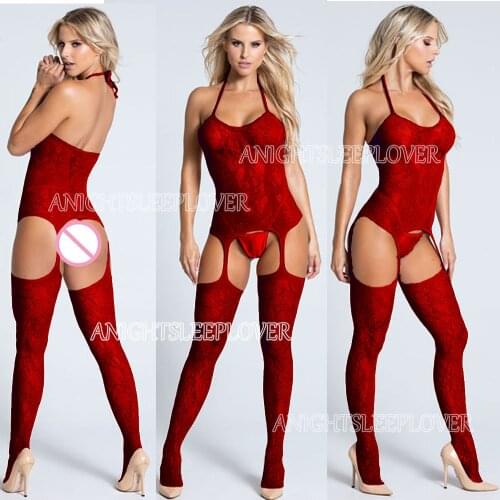 Sexy Bodystocking Open Crotch Fetish Porno Sexi Women Crochless Teddy Lingerie Bodysuit Sexy Erotic Underwear Baby Doll Costumes