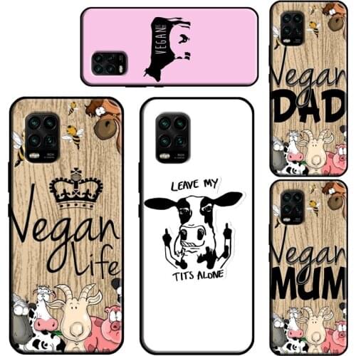 Vegetarian VEGAN ANIMAL LOVE VEGGIE Quotes Case For Xiaomi Mi 11 Lite 10 9 9T 10T Pro A3 11 Ultra POCO M3 X3 Pro F2 F3 Fundas