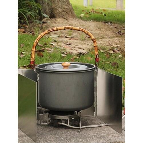 Outdoor Aluminium Alloy Wind Screen Shield Foldable Stove Windshield Camping Cooking BBQ Gas Cassette Stove Camping Equipment