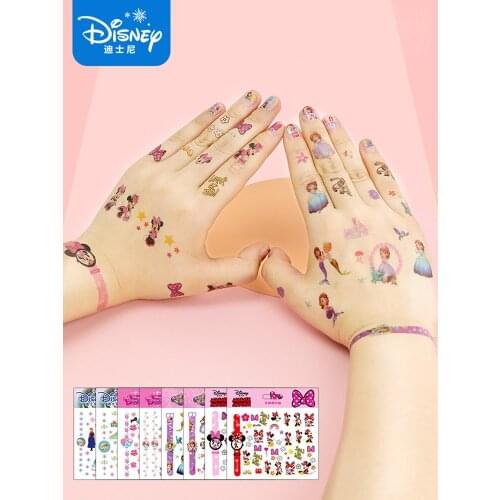 Disney Frozen Elsa Anna Temporary Tattoo Stickers Princess Sofia Mickey Minnie Waterproof Sticker Kids Party Childrens Day Gift