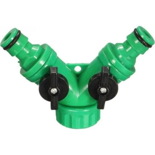 20pcs/lot Y Connector Resealable Tape Quick Coupling Drip Irrigation System Adapter 2-way Valve Garden Irrigation G3 / 4 "