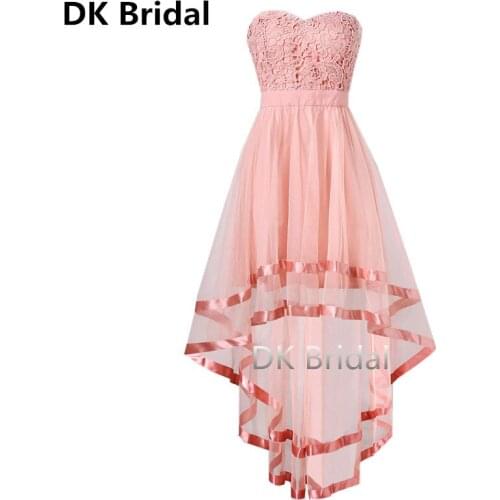 Robe De Soiree New Sweetheart High/Low Cocktail Dresses Sexy Backless Fashion Prom Gown Graduation Dresses Robe De Cocktail