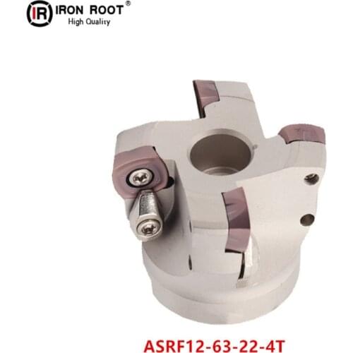 1Ps CNC Indexable End Face Waste Corner Milling Cutters ASRF12-50-22-4T/63-22-4T/ 15-63-22-4T For SDMT Carbide Insert