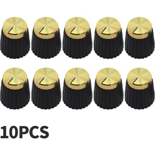10/20/50pcs ABS+Aluminum Guitar Amplifier Knobs Cover Gold Push-on Fit for Marshall AMP Guitar Accessories