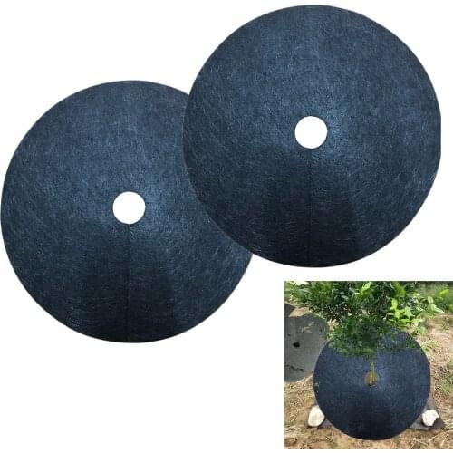 Weed Mats Tree Guard Pads Weeding Cloth Non-woven Prevent Grass And Weeds Black 52 X 52 X 0.3 Cm 12pcs Garden 10pcs