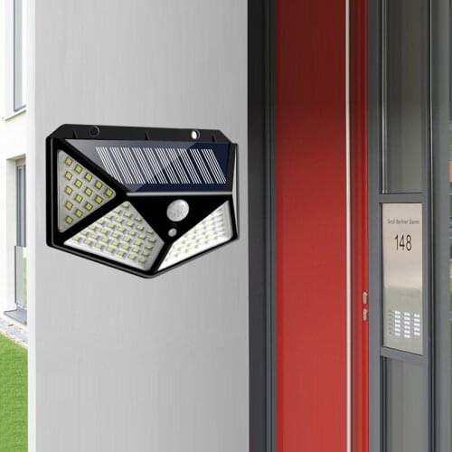 100 LED Light Solar Portable Solar Light Garden Motion Sensor Wall Light Waterproof Solar Powered Sunlight Outdoor Solar Lamp