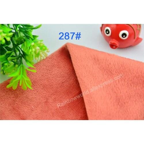 287# orange red Super soft velvet fabric microfiber velboa hair height 2-3mm for DIY stuffed toy blanket pillows(10 pieces)