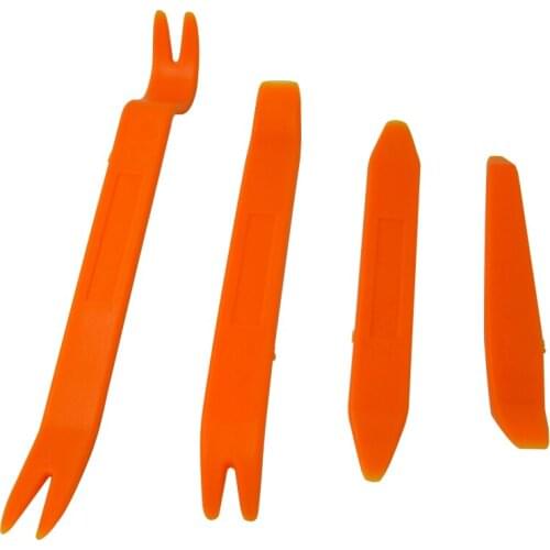4pcs Car Radio Door Clip Panel Trim Dash Audio Removal Open Installer Pry Tool for Auto Vehicle Audio Removal Pry