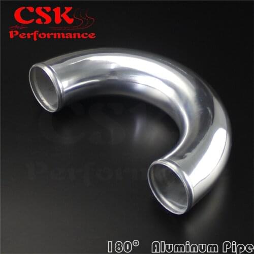63mm 2.5" inch Aluminum Intercooler Intake Pipe Piping Tube hose 180 Degree L=300MM