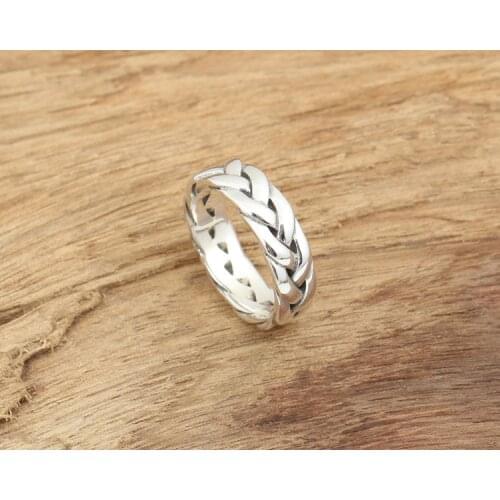 925 Sterling Silver twist for men women ring rings jewelry A5778