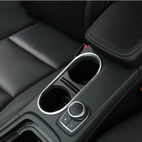 Car Center Console Water Cup Holder Frame Decoration Trim For Mercedes Benz CLA C117 GLA X156 A Class 2013-2016 Accessories