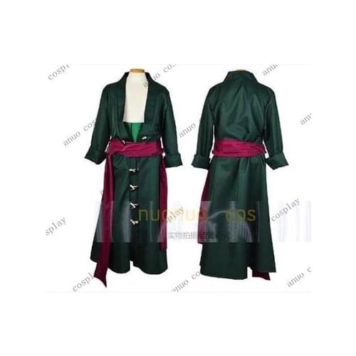 Anime One Piece Roronoa Zoro Cosplay Costumes Halloween Costume for Men Full Set Any Size for Party