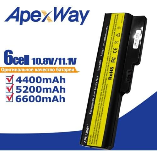 Apexway Laptop Battery For Lenovo 3000 G430 G450 G530 G550 N500 Z360 B460 B550 V460 V450 G455 G555 L08S6Y02