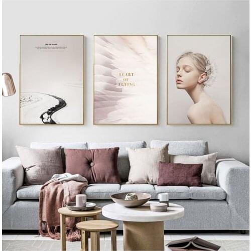 Ballet dancer white shoes Silhouette feather white snow modern Picture Canvas Wall Art Poster Painting For home hotel Decor gift