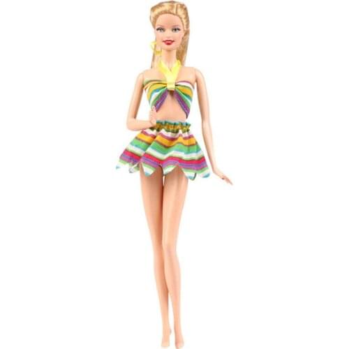 Bikini Swimwear Outfit Set for Barbie 11inches BJD FR SD Blyth Doll Clothes Dollhouse Role Play Accessories