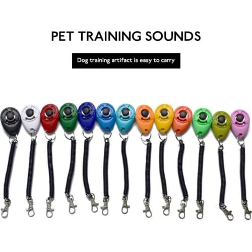 1 Piece Pet Cat Dog Training Clicker Plastic New Dogs Click Trainer Aid Too Adjustable Wrist Strap Sound Key Chain Strap Remote