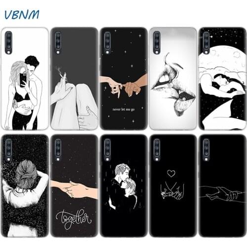 Sketch Couple Case For Samsung Galaxy A51 A71 A50 A70 A20 A30 A40 A10 A20E J4 J6 A6 A8 A7 A9 2018 Coque Cover