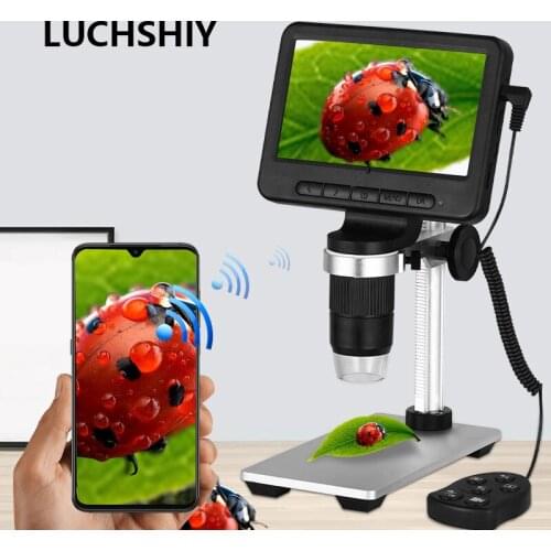 LUCHSHIY MS2 Digital Microscope 1000X USB Microscopes HD Continuous Amplification Magnifier Soldering Support WiFi Connection