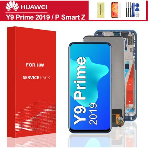 6.59''Original For Huawei Y9 Prime 2019 / P Smart Z LCD Display STK-LX1 Touch Screen Digitizer +frame Assembly Replament parts
