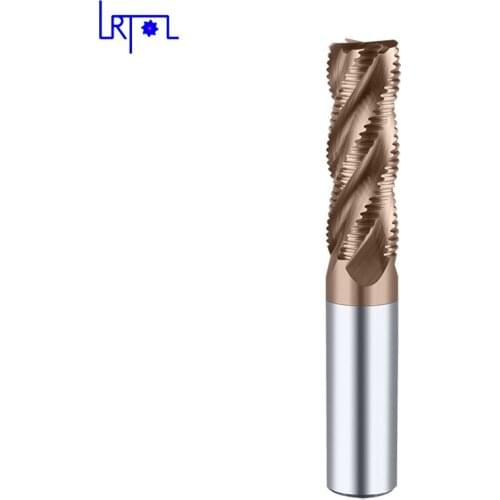HRC55 Diameter 3-20mm Roughing End Mill Solid Carbide 4 Flutes Milling Cutter for Steel Iron CNC Machine