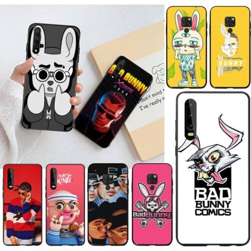 HUAGETOP Bad Bunny artist Soft Phone Cover for Huawei P40 P30 P20 lite Pro Mate 30 20 Pro P Smart 2019 prime