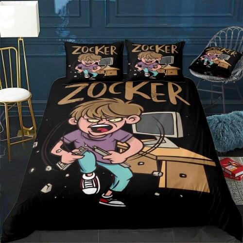 Gaming Gift Angry Gamer Duvet Cover Twin/Queen/King Size Luxury Comforter Bedding Set With Pillowcase Home Bed Decora