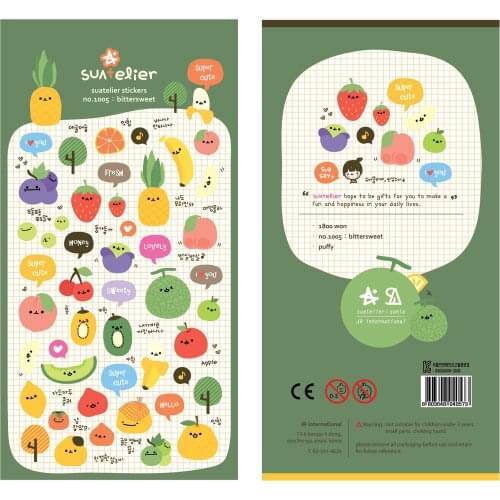 30 pcs/lot Korean Import Brand Sonia Fruit Food Puffy 3D Stickers Scrapbooking Diy Bullet Journal Diary Stationery Stickers