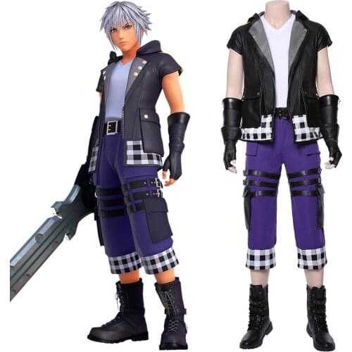 Game Kingdom Hearts III Riku Cosplay Costume Vest Outfit Full Suit Adult Men Women Halloween Carnival Costume Custom Made