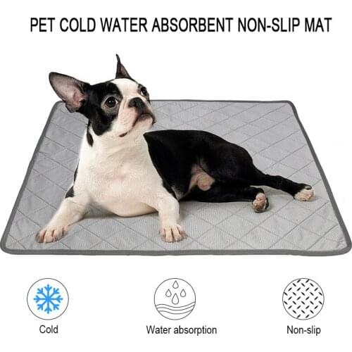 Summer Dog Ice Mat Absorbent Washable Outdoor Travel Dogs Kennel Puppy Cat Cushion Pet Supplies