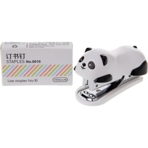 Mini Panda Stapler Set Paper Binder Within 1000pcs Staples Office School Supply 1XCE