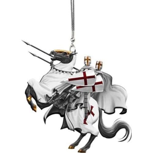 2021 New Car Rear View Mirror Pendant Templar Horse Car Interior Decoraive Hanging Items