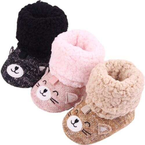 New Arrival Winter Cute Boys Shoes Warm Baby Girl Boots Infant First Walkers Newborn Non Slip Shoes Patucos Bebe Recien Nacido
