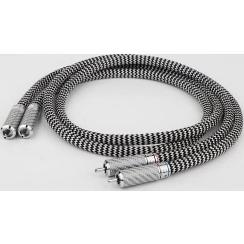 Pair X404TP Silver Plated Analogue RCA Audio Cable RCA Stereo Cable Dual 2 x RCA Male to 2 x RCA Male Audio Cable For Amplifiers