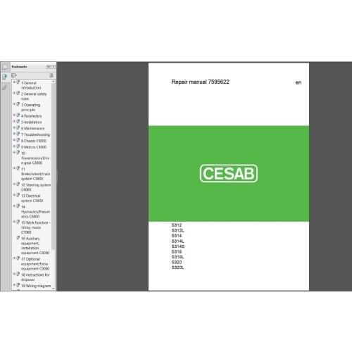 Cesab Forklift Spare Part Catalog and Service Manual Full DVD